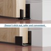 HomLxclx Matte Black Floor Guide Wall Mounted Roller Adjustable Fit