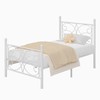 VECELO Twin Size Bed Frame Metal Platform Bed with Headboard