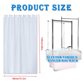 Privacy Curtain for Dance Bags with Garment Rack Curtain with Storage Bag Backstage Privacy Screen for Dance CompetitionsDancer Essentials for Suitcase Competitions & Rehearsals (Black)