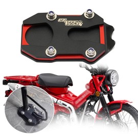 MAORANG FOR CT125 Trail 125 2024 Motorcycle Kickstand Foot Side Stand Extension Pad Support Plate Pedal Footrest ct125 Trail 125 2023-2025 Motorcycle accessories (red)