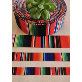 Unbranded 5/8, 7/8 & 1.5" (1 YD) Mexican Blanket Grosgrain Ribbon Serape Cinco De Mayo - 1.5 inch