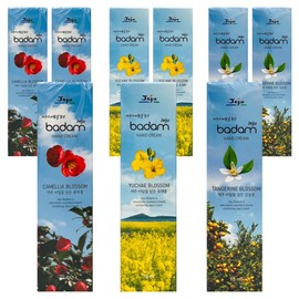 Jeju Badam Hand Cream Rape Flower 70ml + Tangerine Flower 70ml + Camellia Flower 70ml Set, 3 Pieces / 제주바담 핸드크림 유채꽃 70ml + 감귤꽃 70ml + 동백꽃 70ml 세트, 3개
