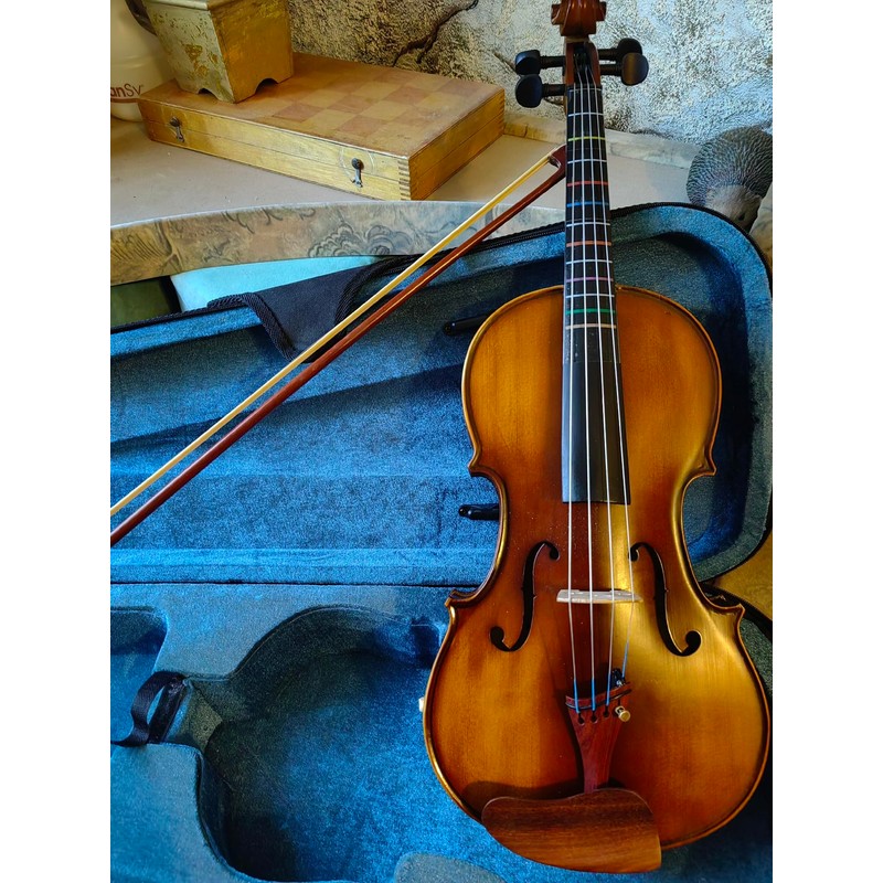 Dreld Violin Fitting Set Jujube Wood Violin Chin Pad/Tailpiece/Tail Rope/Pegs/End