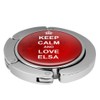 Taschenhalter Keep Calm Personalisiert mit Namen ELSA printplanet Chrom