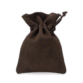 Medieval Drawstring Coin Pouch Bag, Leather Coin Pouch，Renaissance Drawstring Pouch Dice Bag, Small Coin Purse for Women/Men, Brown Swayze Suede