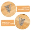 Kisangel 6pcs Stainless Steel Survey Markers Low Profile Ground Stakes