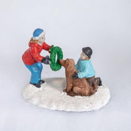 Northlight Children with Dog Christmas Village Display Piece - 6"