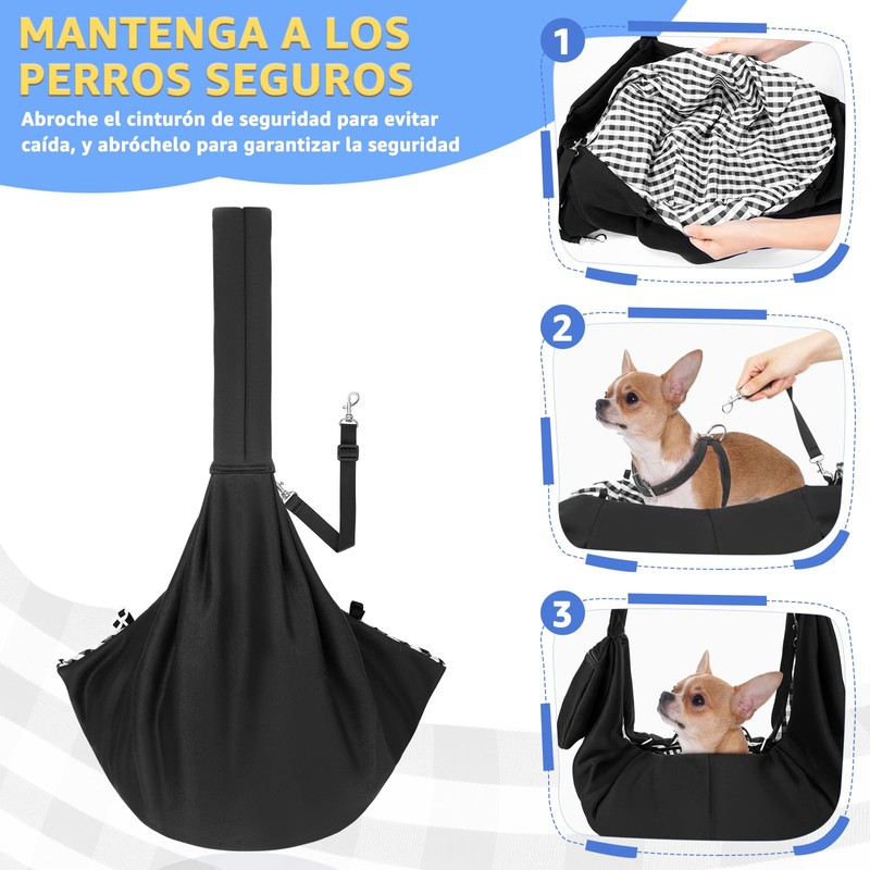 SlowTon Cangurera Mochila para Llevar Perro Manos Libres con Correa