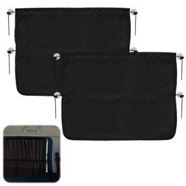 Pack of 2 Car Window Sun Shade, 65 x 50 cm Car Curtain, Car Window Sun Protection Children, Universal Sun Visor Car Children with UV Protection, Heat Protection & Darkening, for Most Cars