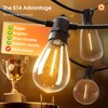 addlon 50FT LED Outdoor String Lights with Edison Shatterproof Bulbs,