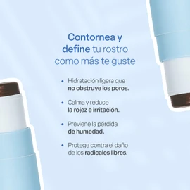 TEIA COSMETICOS Contorno para definir rostro humectante, ingredientes seguros y naturales (Tono Caribe)