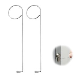 2 Piece Door Opening Tool Lock Pick Set Deadlock Key Opens Almost Any Door Opening Tool Ditch Set Made of Stainless Steel Material Lock Pick Key for Cabinet