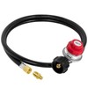 SHINESTAR 0-20 PSI Adjustable Propane Regulator and Hose with Brass
