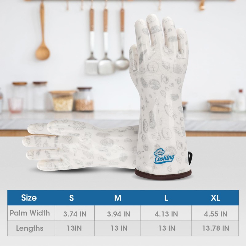 HOLDZERO Heat Resistant Gloves Food Grade Oven Mitts Liquid Silicone