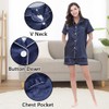 Mchodare Womens Silk Satin Pajamas Set Short Sleeve Pj Set