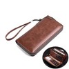 Long Zip-Around Leather Wallet for Daily Carry – Dual-Zipper Card