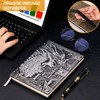 DND Dragon Notebook 3D Embossed Leather Diary A5 Antigue Travel