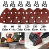 130Pcs 3-1/2 Inch 90mm Multi-Function Triangular Sanding Pad Kit, 5Pcs
