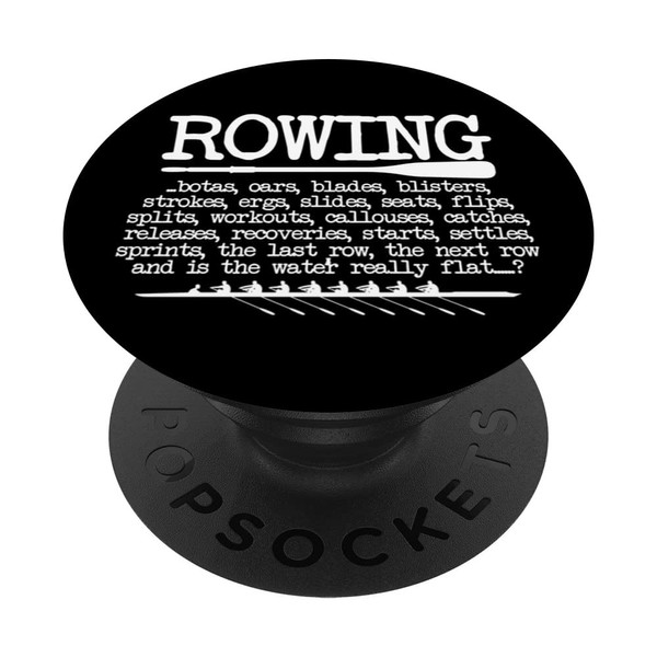 Rowing accessories name keyword - crew fan rower funny PopSockets