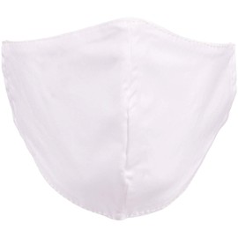 styleBREAKER Unisex Cotton Fabric Mask, Plain, Double Layer, Reusable, Washable, Community Mask 08040005, Colour: White