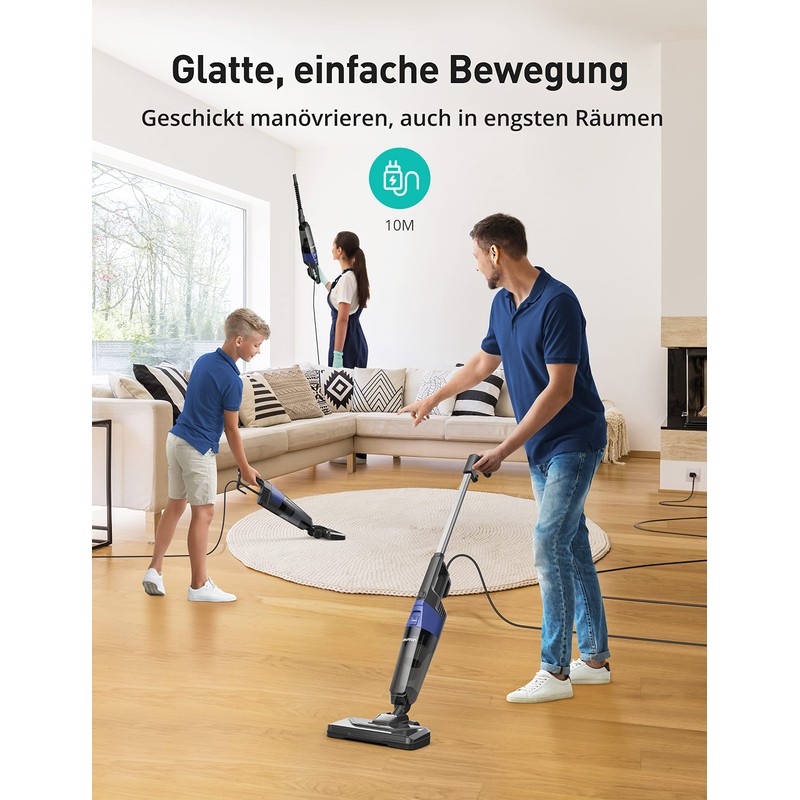 Corded Stick Vacuum Cleaner, Aspiron Small Vacuum Cleaner with 20kPa