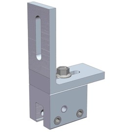 MageClamp with L Bracket Standing Seam Metal Roof Mounting Clamp Bracket for Solar and Snow Guard Installation