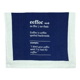 Crazy Dog T-Shirts Eeffoc Funny Backwards Coffee Definition Tea Towel