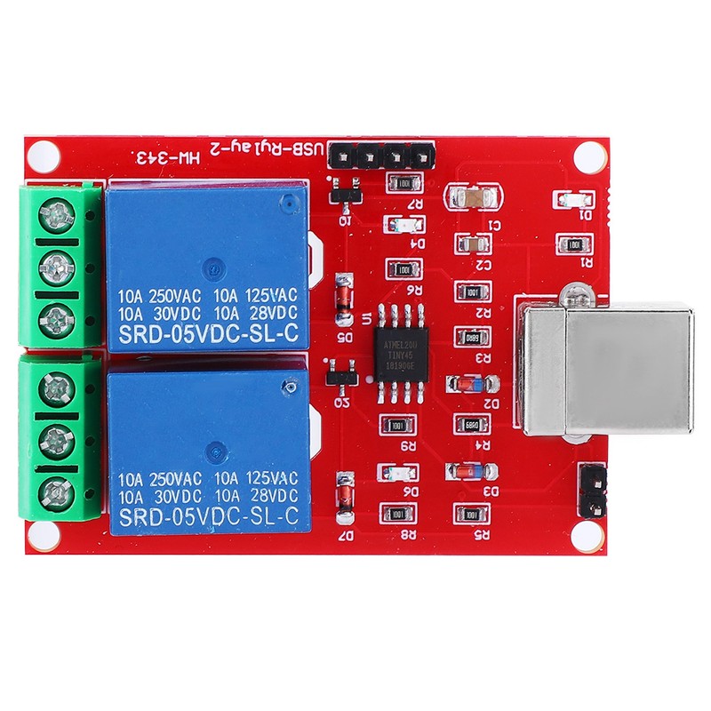 5V USB Control Switch 2 Channel Relay Module Computer PC