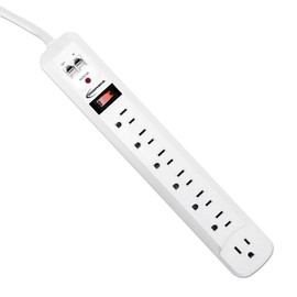 INNOVERA 7 Outlet Surge Suppressor w/Tel Protect, 1250 Joules, 6-ft. Cord, Ivory