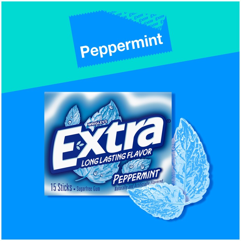 Extra Gum Peppermint Chewing Gum Bulk, Individually Wrapped, Perfect for