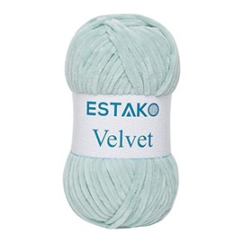 Estako Velvet Chenille Blanket amigurumi Yarn for Crocheting and Knitting Super Bulky 100 gr (132 yds) (1930 - Mint)