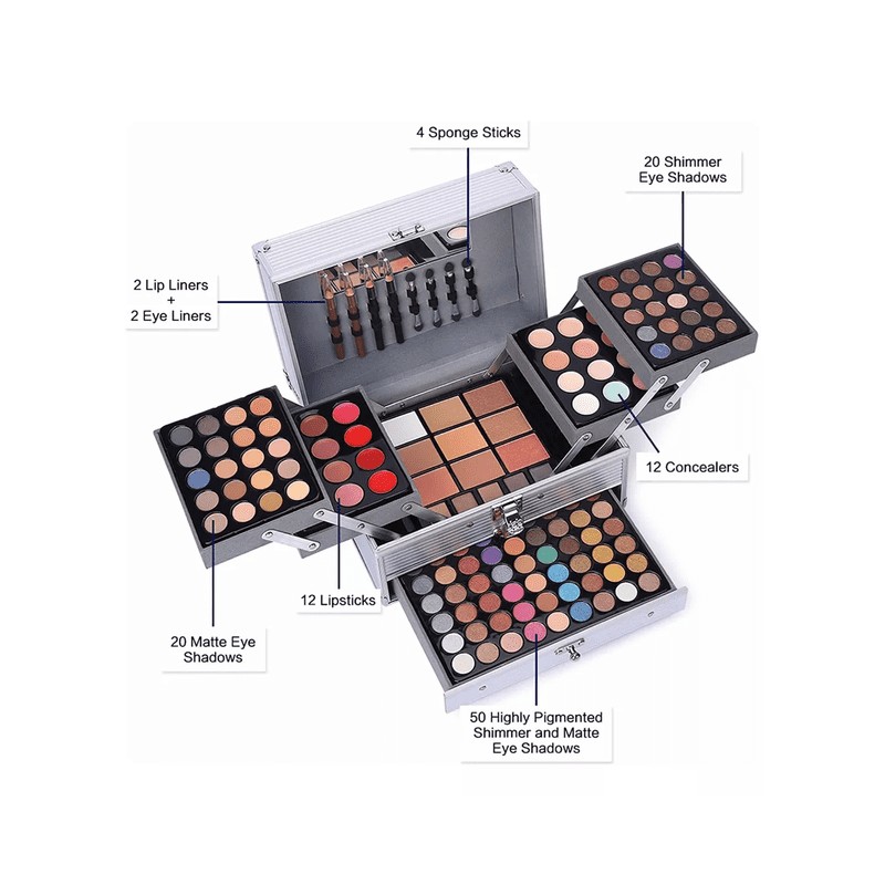 Kit de Maquillaje Paleta 190 pz Gris Labg