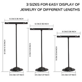 Lweiiws 6 Pcs Earring Holder, Black Metal Earring Holder Organizer Hanging Display T Shape Jewelry Holder jewelry Organizer for Earring Necklace Ring Bracelet