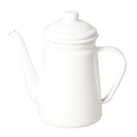 Pearl Metal HB-3681 Coffee Drip Pot, 0.4 gal (1.1 L), Enamel, Blanc Kitchen, White