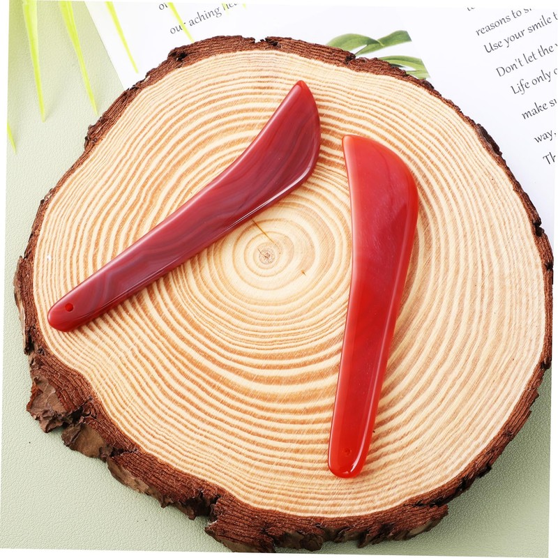 jojofuny 2Pcs Agate Jewelry Polisher Ring Burnisher Tools for Polishing