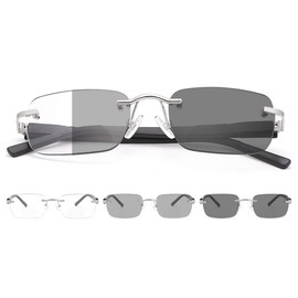 YIMI Photochromic Bifocal Reading Glasses Blue Light Blocking Spring Hinge Sun Readers Transition Sunglasses for Women Men