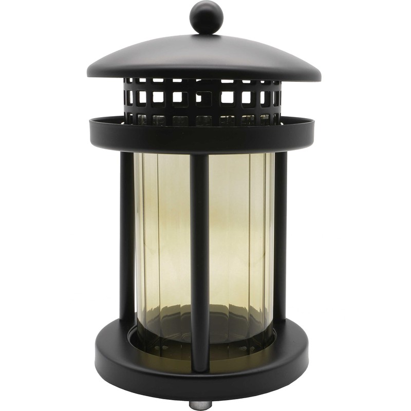 Grave Lantern with Columns 21 cm (Black)