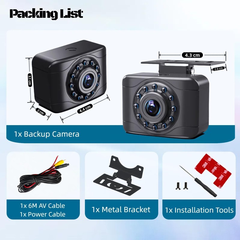 Epronic X1 Backup Camera for Car, IP69 Waterproof Rear View