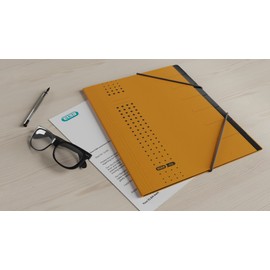 Elba Ordnungs-Mappe A4, chic, aus Karton, 7 Fächer, anthrazit