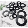 M12 Black Nylon Washers Flat Form A DIN 125A (Pack