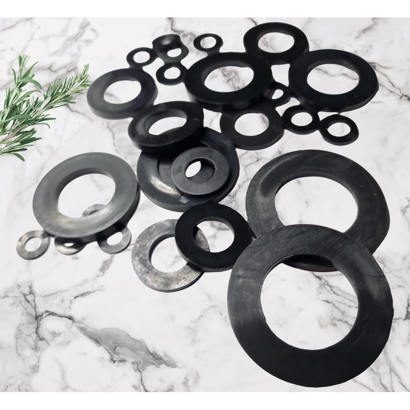 M12 Black Nylon Washers Flat Form A DIN 125A (Pack