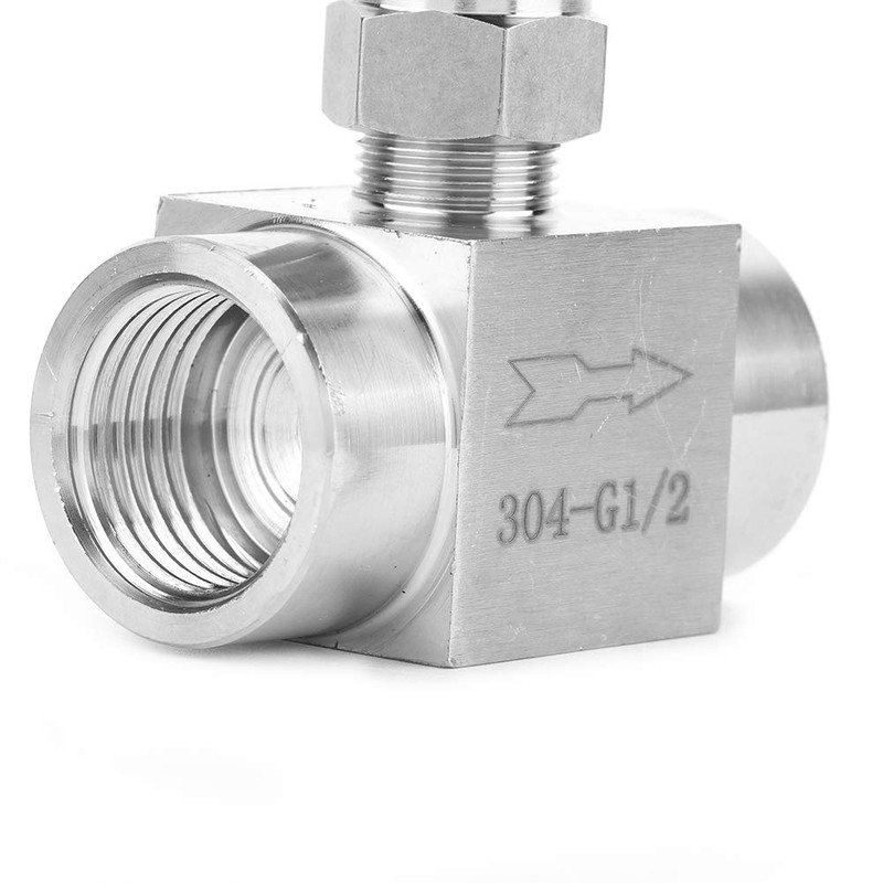 Válvula de Aguja Recta de Acero Inoxidable, 1/2 BSPP, para