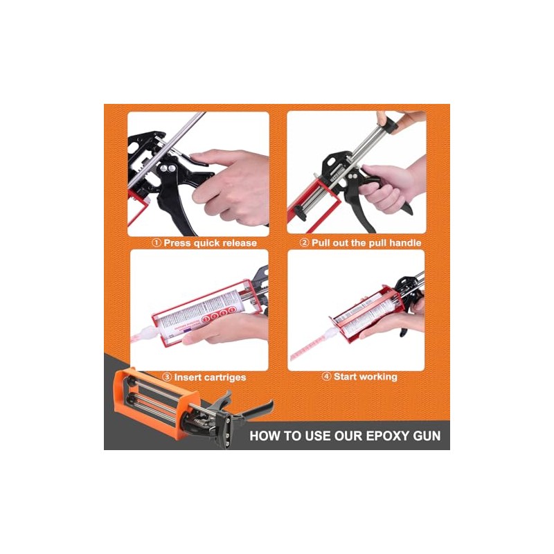 Epoxy Gun Dual Component 200ml – Manual 1:1 & 2:1