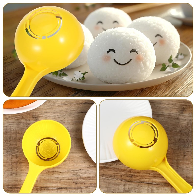 Gjinxi 4Pcs Rice Paddle Scoop Mold For Rice Ball Making,