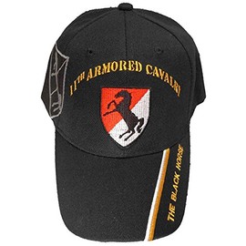 U.S. Army Division and Brigade Baseball Caps Quality Embroidered Hats (11th Armored Cavalry The Black Horse ACR)