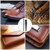 sourcing map 2pcs Leather Edge Burnisher Tool 2 Type Black