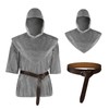 MCJC Medieval Knight Imitative Chain Mail Costume, Renaissance Armor Shirt