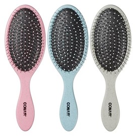 Conair Detangling Hair Brush Set 3 Pack, Use Wet and Dry, Ideal for All Hair Types, Detangling Brushes for women and girls, gifts for her, Glitter Silver, Blue, Pink