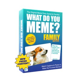 WHAT DO YOU MEME? Family Edition by Relatable, Now with Refreshed Content - Kids Games 8+, Family Games for Kids and Adults, The TikTok Viral Sensation, Includes 300 Caption Cards, 108 Photo Cards