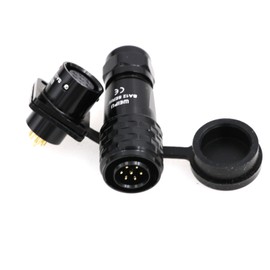 ZBLZGP Waterproof M12 Connector IP67 Push Pull Connector Weipu Panel Connector Industrial Electrical Adapter Male Female SA12 Aviation Cable Connector (7Pin 5A 125V)